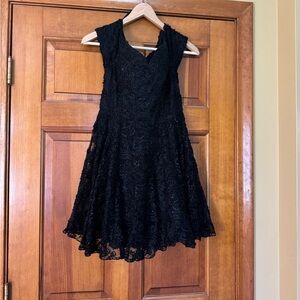 Fashion Nova Black Lace Fit-&-Flare Mini Dress